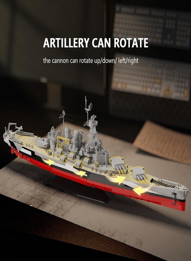 DUANT USS North Carolina (BB-55) Battleship Building Kit, WW2 US Navy High-Speed Battleship, a Toy Gift Warship for Military Enthusiasts and Adults (39106) - Image 5